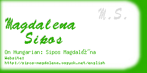 magdalena sipos business card